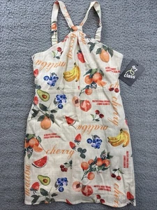 Art Class Dress Girls Youth Medium 8 Khaki Printed Sleeveless Halter Slip Lined - Picture 1 of 7