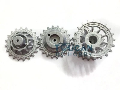 Metal Sprockets 1Pair for 1/16 Henglong Panther 3819 Tiger I 3818 RC Tank Model - Image 1 of 2
