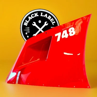 Carenado medio rojo genuino OEM Ducati 996 748 916 cubierta lado derecho 48010401A Foto 1 de 4