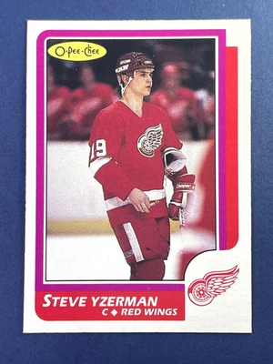 1986 O-Pee-Chee Steve Yzerman #11 Red Wings - Image 1 of 2