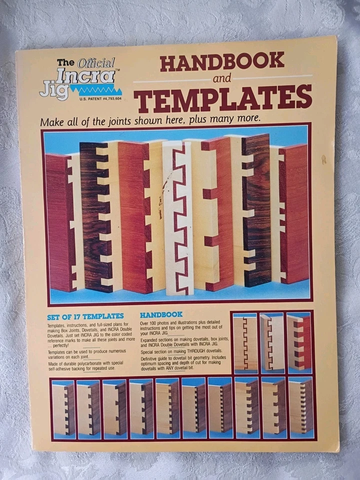 The Official Incra Jig Handbook and Templates 1989 woodworking dovetail joints - Image 1 of 4