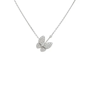 Van Cleef & Arpels Fauna de Papillon  VCARO3M400 18k white gold necklace - Picture 1 of 8