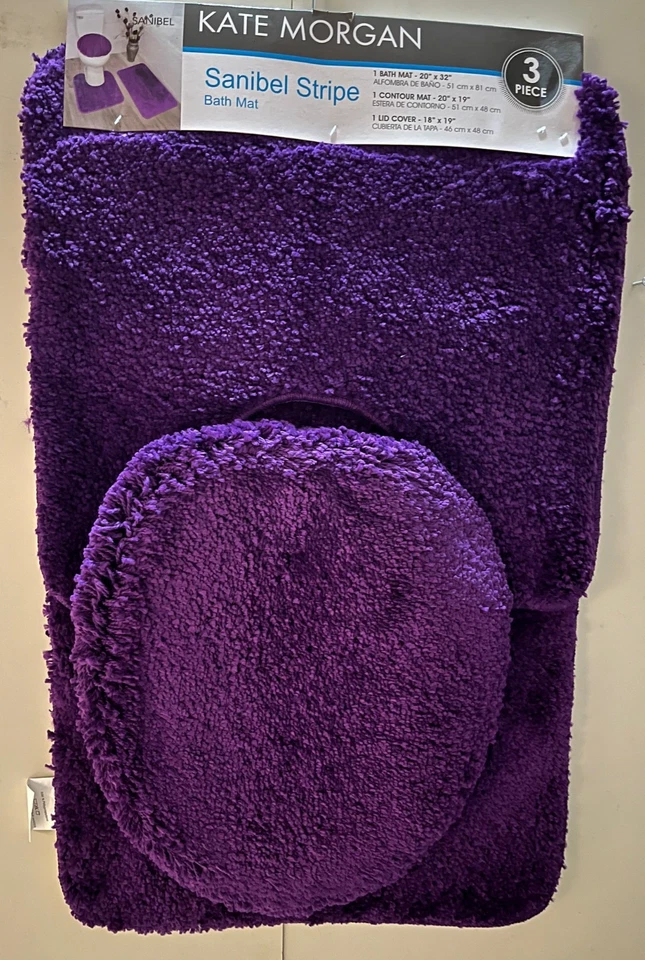 Kate Morgan 3 изделия высокого качества плюшевый ковер для ванны, контур ковер и крышка комплект - Изображение 1 из 1