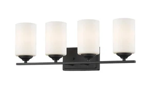 Z-Lite 435-4V Bordeaux 4 Light 24"W Bathroom Vanity Light - Bronze - Picture 1 of 1