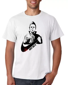 Just Do It Michael Myers Halloween Swoosh Logo Parody T Shirt - Picture 1 of 1