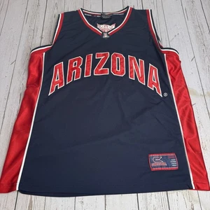 Vintage Arizona Wildcats Basketball Jersey Mens XL Blue Red Embroidered Sewn - Picture 1 of 12