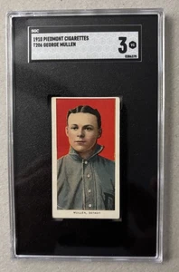 Piedmont Cigarettes T206 1910 George Mullen SGC 3 en muy buena condición - Imagen 1 de 2