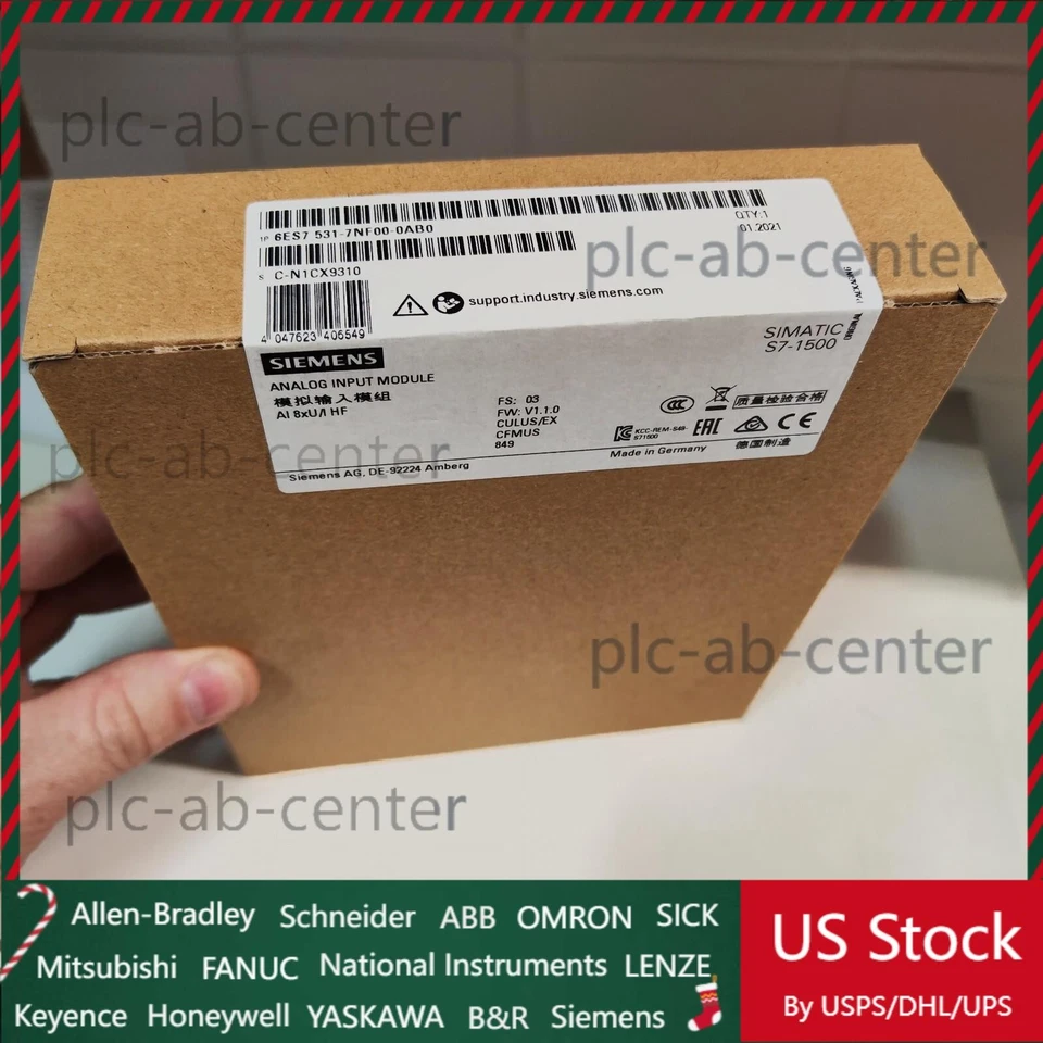 Siemens 6ES7531-7NF00-0AB0 6ES7 531-7NF00-0AB0 S7-1500 AI 8xU/I HF -- New - Image 1 of 4