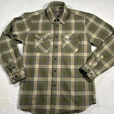 Dixxon Flannel Shirt Mens Medium Green Plaid .300 Blackout Snap Button D-Tech - Image 1 of 4