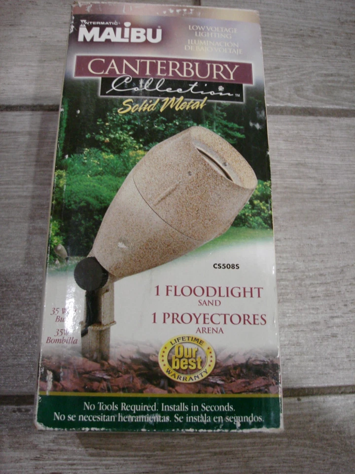 Malibu Canterbury CS508S Solid Metal Landscape Floodlight Lighting Sand