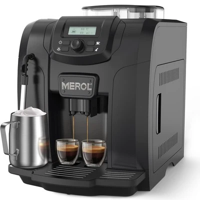 MEROL Cafetera Espresso Completamente Automática, Cafetera 19 Bares Foto 1 de 4
