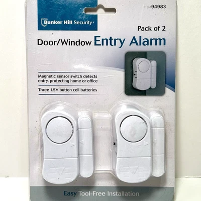 Bunker Hill Security Door/Window Entry Alarm (qty.2) Wireless 94983 NEW! - Image 1 of 4