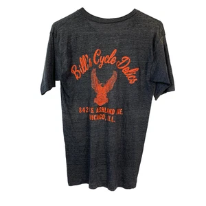 Vtg 70s Harley Davidson Bill's Cycle Delics Chicago T-Shirt Large Healthknit B - Picture 1 of 8