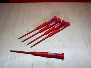 KS Tools 5x Präzisions-Schraubendreher für Kreuzschlitzschrauben PH, PH00 - Bild 1 von 2