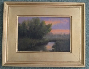 Framed~original Art~John D Smith~Putney Vermont~The Stream~6x9~Oil landscape - Picture 1 of 2