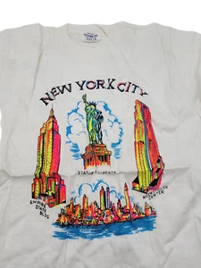 Vintage Drummer Boy Size 14 Boys New York City Single Stitch T Shirt Tee Tourism - Picture 1 of 3