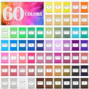 60 Colors Mica Powder Epoxy Set Natural Pearlescent Color for Soap ... - Picture 1 of 7