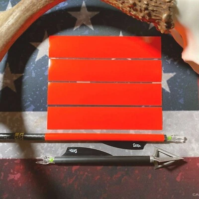 Tiro con arco 3 flechas - Envolturas de flechas - FLO ROJO NARANJA. Pack de 15 (MultiTamaño) Hecho en USA Foto 1 de 4