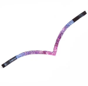 FSS Crystal Bling Browband PINK LILAC BLUE OMBRE VIVID Curve V Shape Straight - Picture 1 of 1