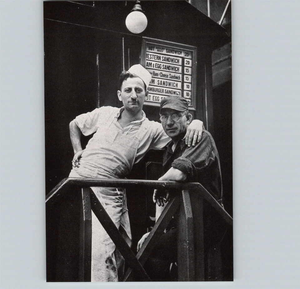 Walker Evans Americana 1938 restaurante de Nueva York menú de cocinero foto original grabado Foto 1 de 1