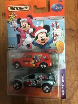 2 Unopened Matchbox Disney Mickey Holiday Rides  Diecast  2011 Mattel - Image 1 of 4