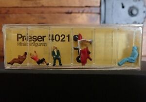 Vintage Preiser Miniaturfiguren HO Germany 1:90 Scale 4021 Railway Figures