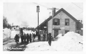New Hampshire 3 Real Photo Post Cards - Danbury Station at 3 different times - Picture 1 of 10