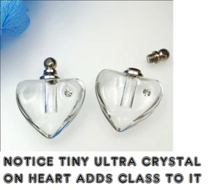 URN ASHES KEEPSAKE CREMATION LOVE HEART Pendant 22" 925 Sterling Silver Necklace - Picture 1 of 11
