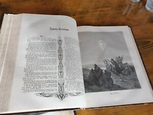 Antike Bibel Schweden, Gustave Doré, Stockholm 1877, reich illustrierte 2 Bände