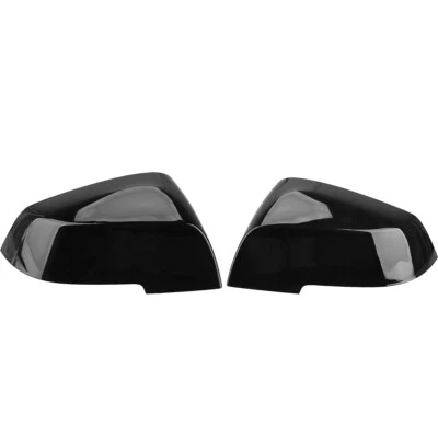 For BMW 1 2 3 4 Series 120i 118d 320d X1 Black Wing Mirror Cover Cap Replacement - Image 1 of 4