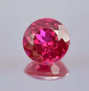Natural Flawless Mozambique Red Ruby 12x12 MM Round Cut Loose Gemstone 9.00 Ct - Picture 1 of 5