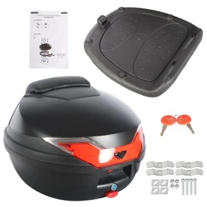 32L Motorcycle Tour Tail Box Luggage Top Lock Storage Scooter Trunk Carrier Case - Picture 1 of 19