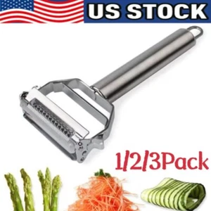 Stainless Steel Potato Peeler Vegetable Grater Fruit Slicer Carrot Cutter Tools - Picture 1 of 12