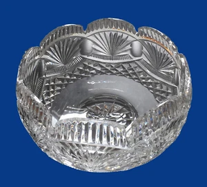 Waterford Crystal MASTER CUTTER Footed CENTERPIECE Large Tall PUNCH BOWL 9" Rare - Picture 1 of 14
