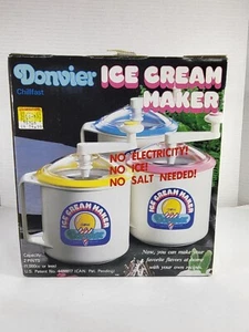 Vintage NOS Donvier Sorbetiere Ice Cream Maker Chillfast 2 Pints *NIB* - Foto 1 di 7