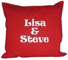 Mr & Mrs Personalised embroidered gift wedding New first Home Decor red cushion