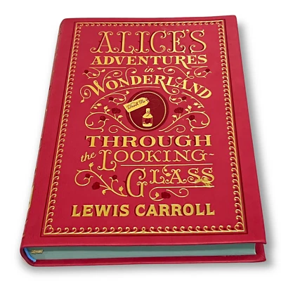 Alice's Adventures in Wonderland and Through by Lewis Carroll LEATHER Soft Cover Foto 1 de 4