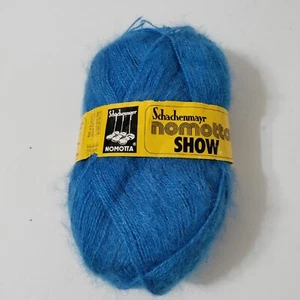Schachenmayr Nomotta Show Yarn Blue Acrylic Mohair Skein 1.8 Oz - Picture 1 of 6