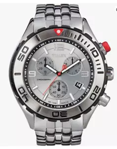 Orologio da uomo Timex Cronografo Quadrante Argento #T2M7606K - Foto 1 di 2