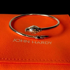 JOHN HANDY Naga Dragon Cuff Bracelet - Sterling Silver w/ Blue Sapphire w/Box - Picture 1 of 11