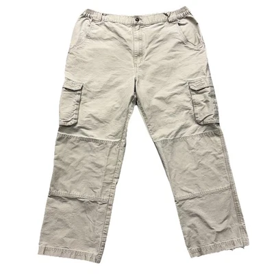 Pantalones cargo Cabelas Trail Hiker para hombre 40x30 doble rodilla caqui elástico ropa de trabajo Foto 1 de 4