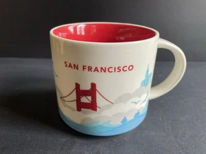 2012 Starbucks You Are Here Collection San Francisco 14oz Mug Golden Gate Bridge - Foto 1 di 4