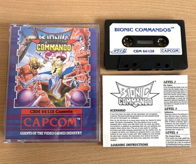 Bionic Commando Commodore 64 Game C64 1987 Capcom - Tested Working - Image 1 of 4