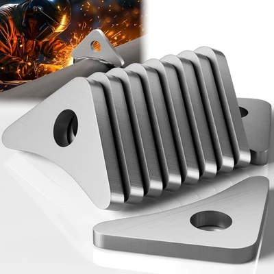 Weld On Tabs Steel Gussets 1/2 in Holes 10 Pcs Heavy Duty for Truck Suspension - Image 1 of 4