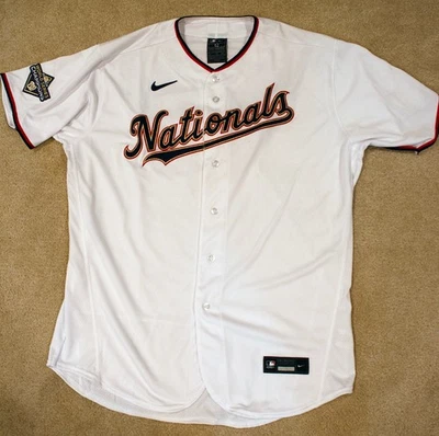 Camiseta dorada Scherzer World Series 2019 de los Washington Nationals talla 52 auténtica G2U Foto 1 de 4