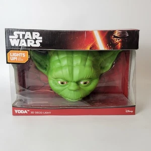Star Wars YODA 3D FX Deco LED Night Light+Crack Wall Sticker 3DLightFX NEW - Picture 1 of 4