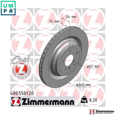 2x BRAKE DISC 400.5501.20 FOR MERCEDES-BENZ OM 651.960 2.1L 4cyl M-CLASS 3.0L - Image 1 of 4
