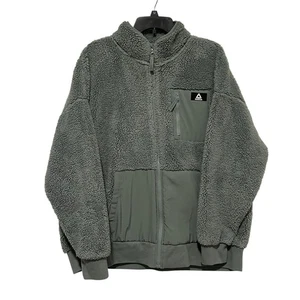 Reebok Women's XXL Sage Green Full Zip Fleece Sherpa Teddy Cozy Warm Jacket - Picture 1 of 9