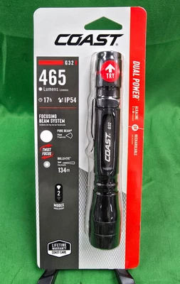 Linterna Coast G32 Grado Pro con haz de enfoque 465 lúmenes IP54 NUEVA (C5) Foto 1 de 3