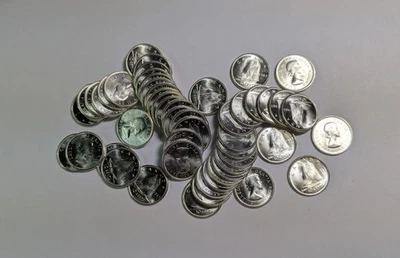 1962 Canadian Dimes - Brilliant Uncirculated Gem Roll - from Original Bank Wrap - Image 1 of 4